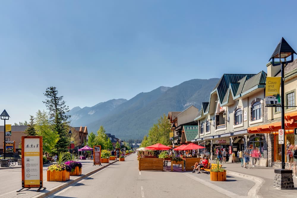 Main street in Banff, Alberta