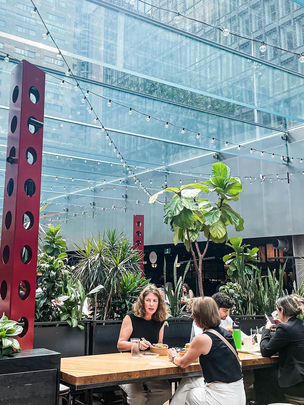 People eating at Cathcard food hall