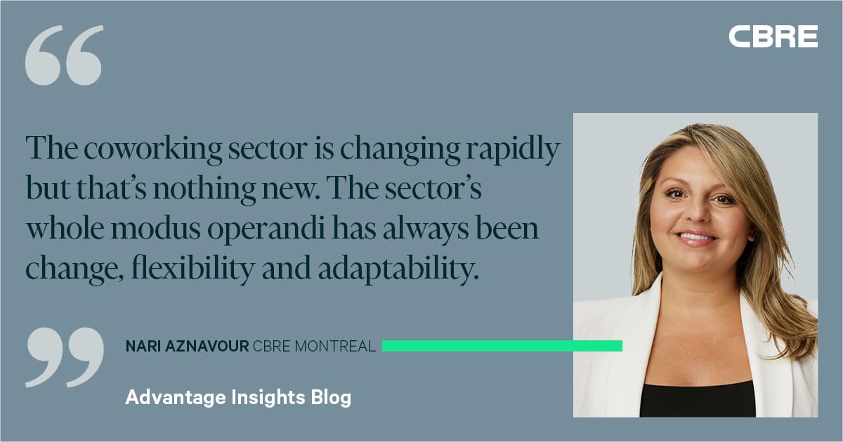 The coworking sector is changing rapidly but that's nothing new. The sector's whole modus operandi has always been change, flexibility and adaptability - Nari Aznavour
