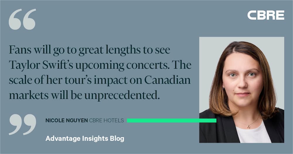Fans will go to great lengths to see Taylor Swift's upcoming concerts. The scale of her tour's impact on Canadian markets will be unprecedented. - Nicole Nguyen