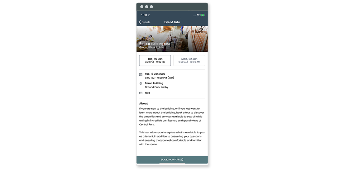 CBRE Host Digital office event information