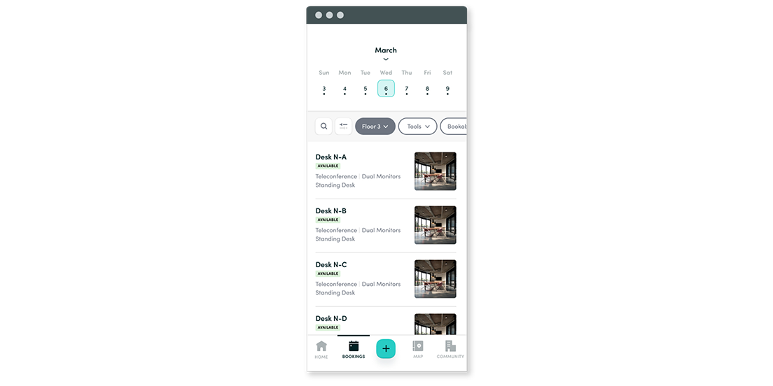 CBRE Host Digital day-to-day meeting room availability