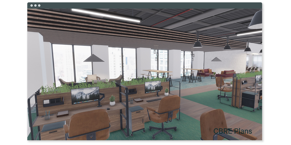 CBRE Plans open office rendering