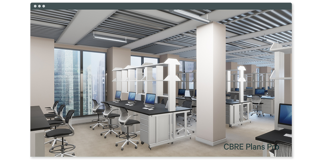 CBRE PlansPro lab rendering