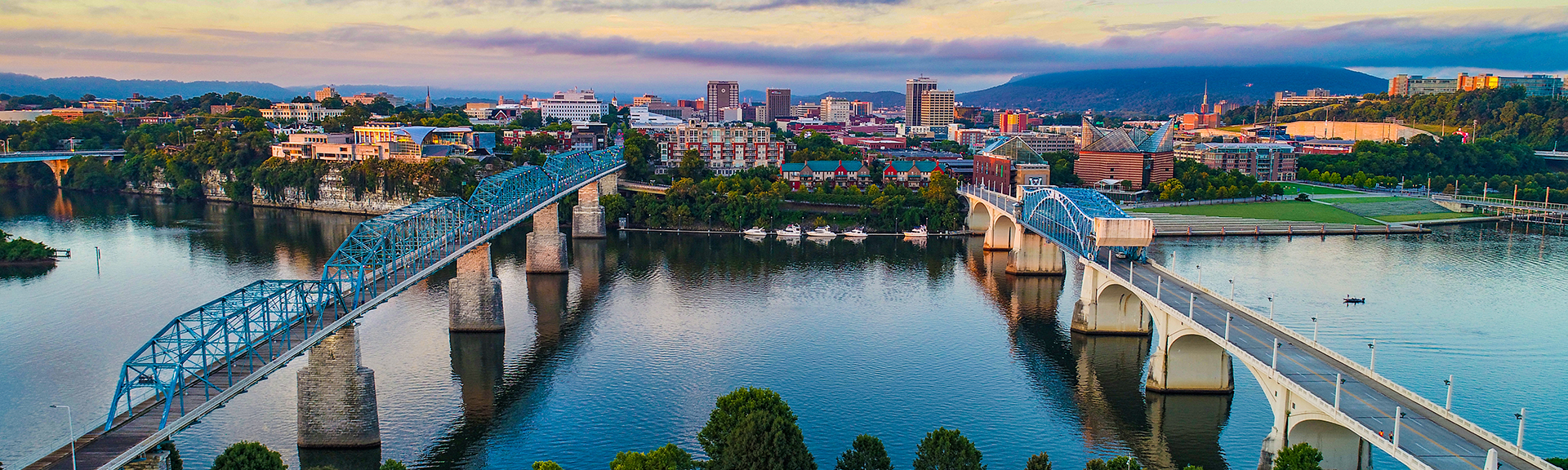 Aerial view of the Chattanooga skyline