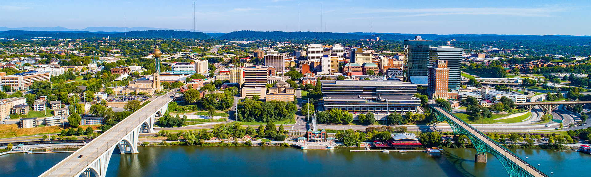 Aerial view of Knoxville, Tennessee