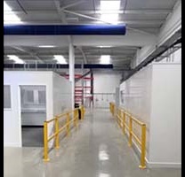 inside alliance warehouse with a walkway