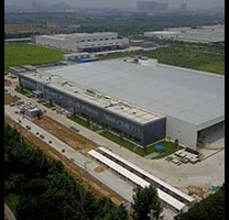 aerial view of automotive facility at day