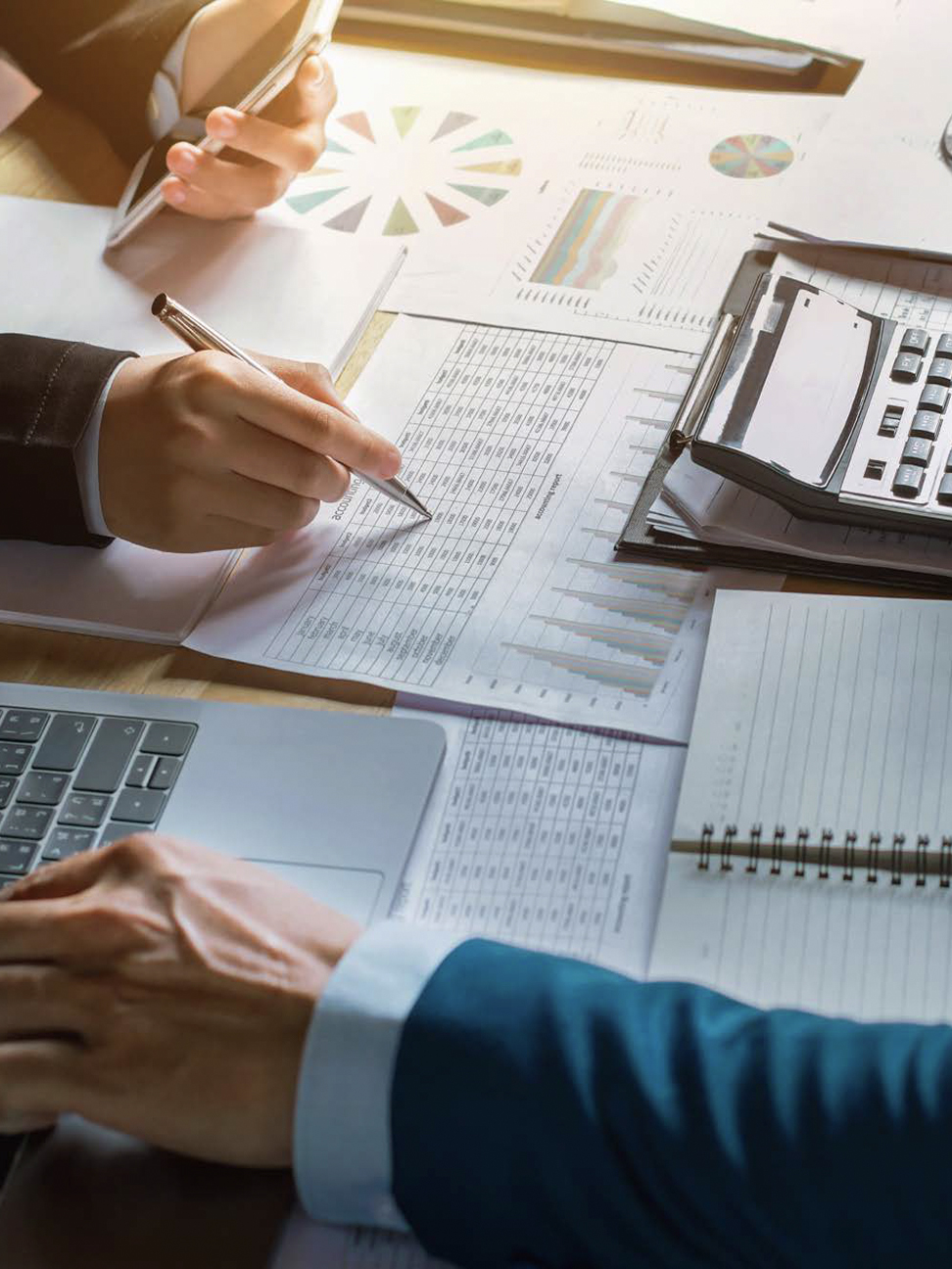 accountants working on financials