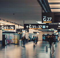 interior of an airport terminal