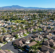 aerial of suburbs