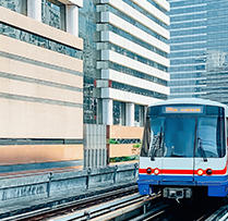 light rail in urban area