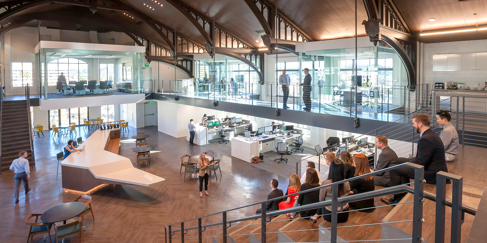 Wide picture of the CBRE Workplace360 office