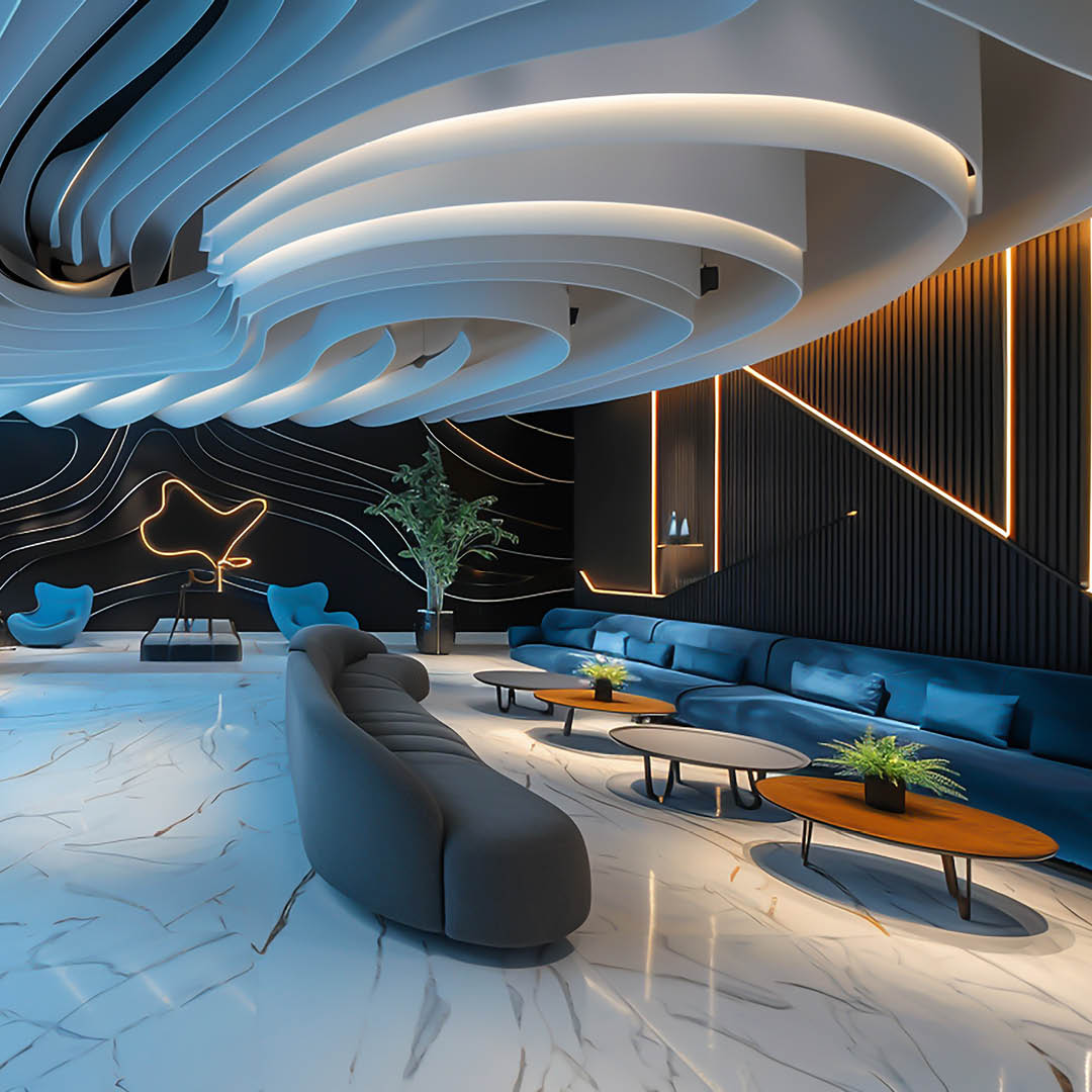 Modern building interior