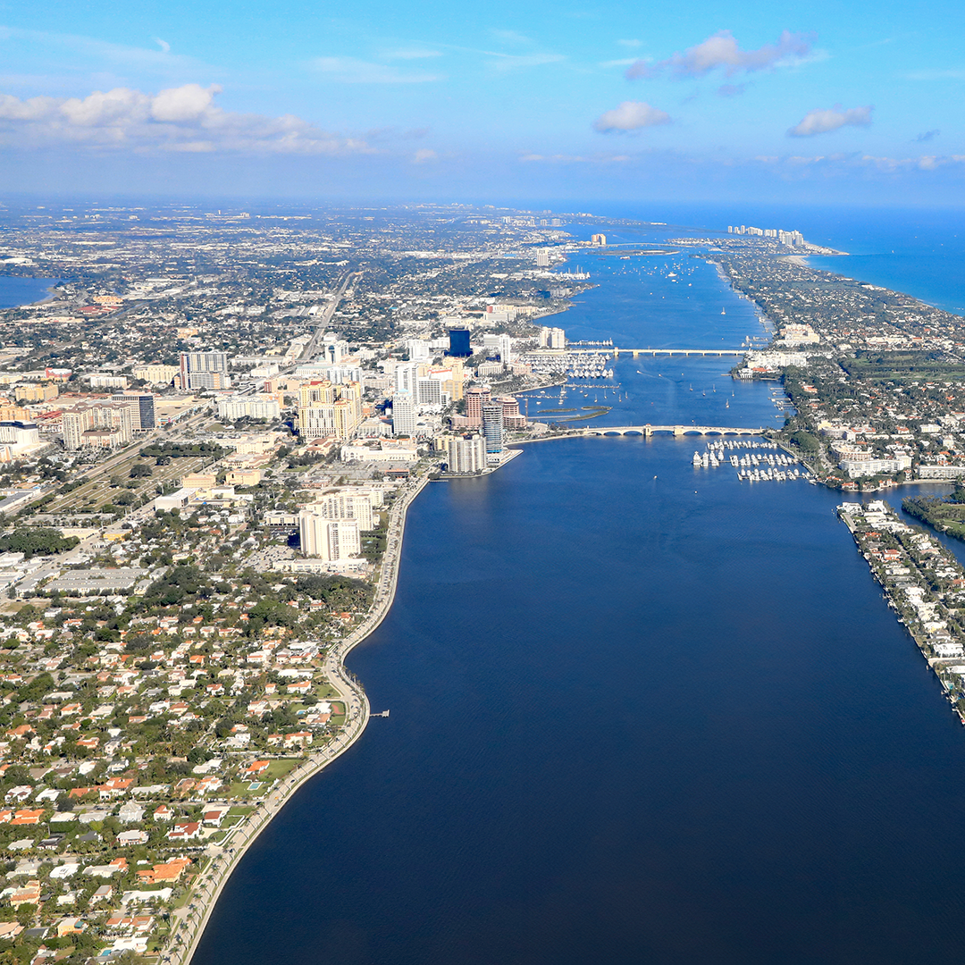 Aerial Florida coast
