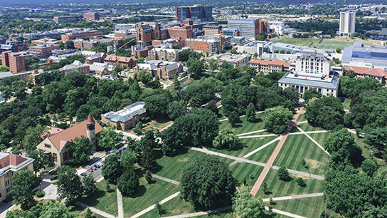 Aerial view of Columbus, Ohio