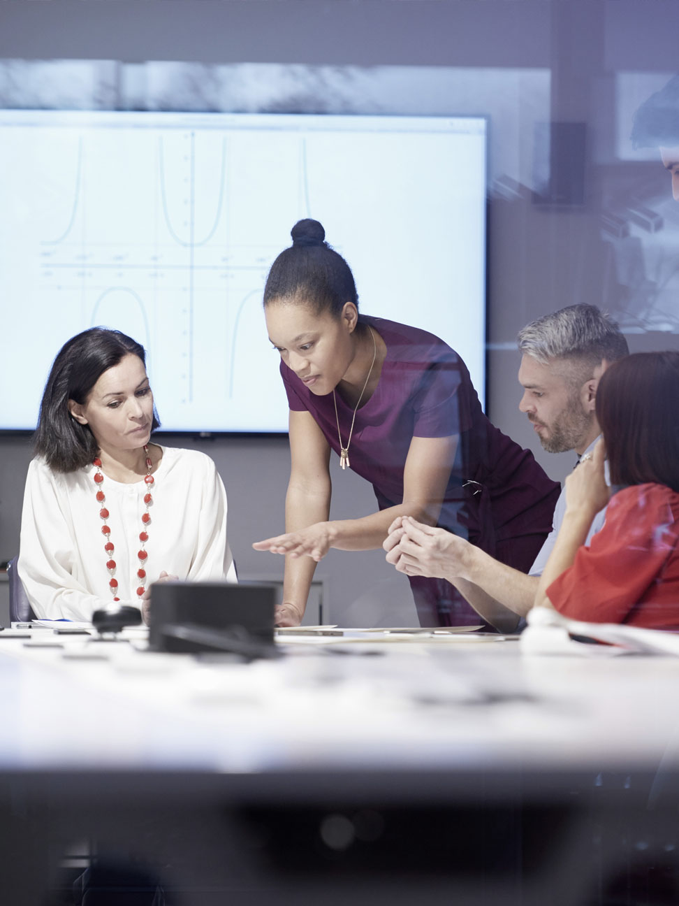 Group of business people having a meeting