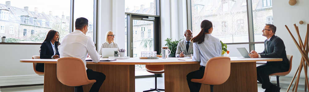 Image of an office meeting