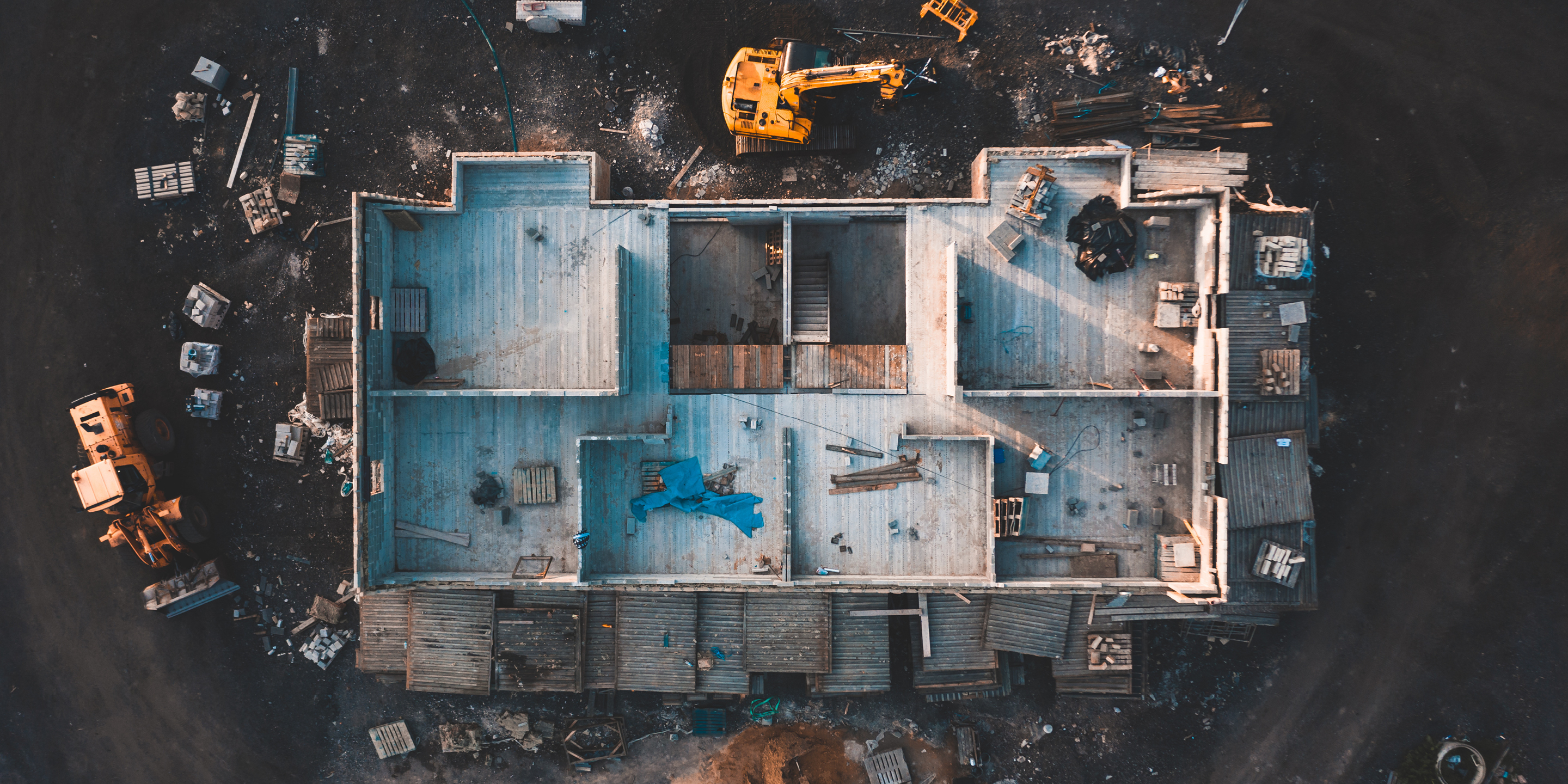 Aerial View of Open Building