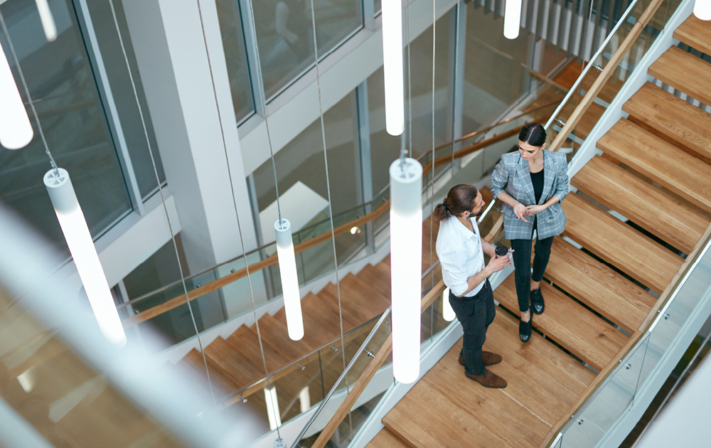 Image of people on staircase