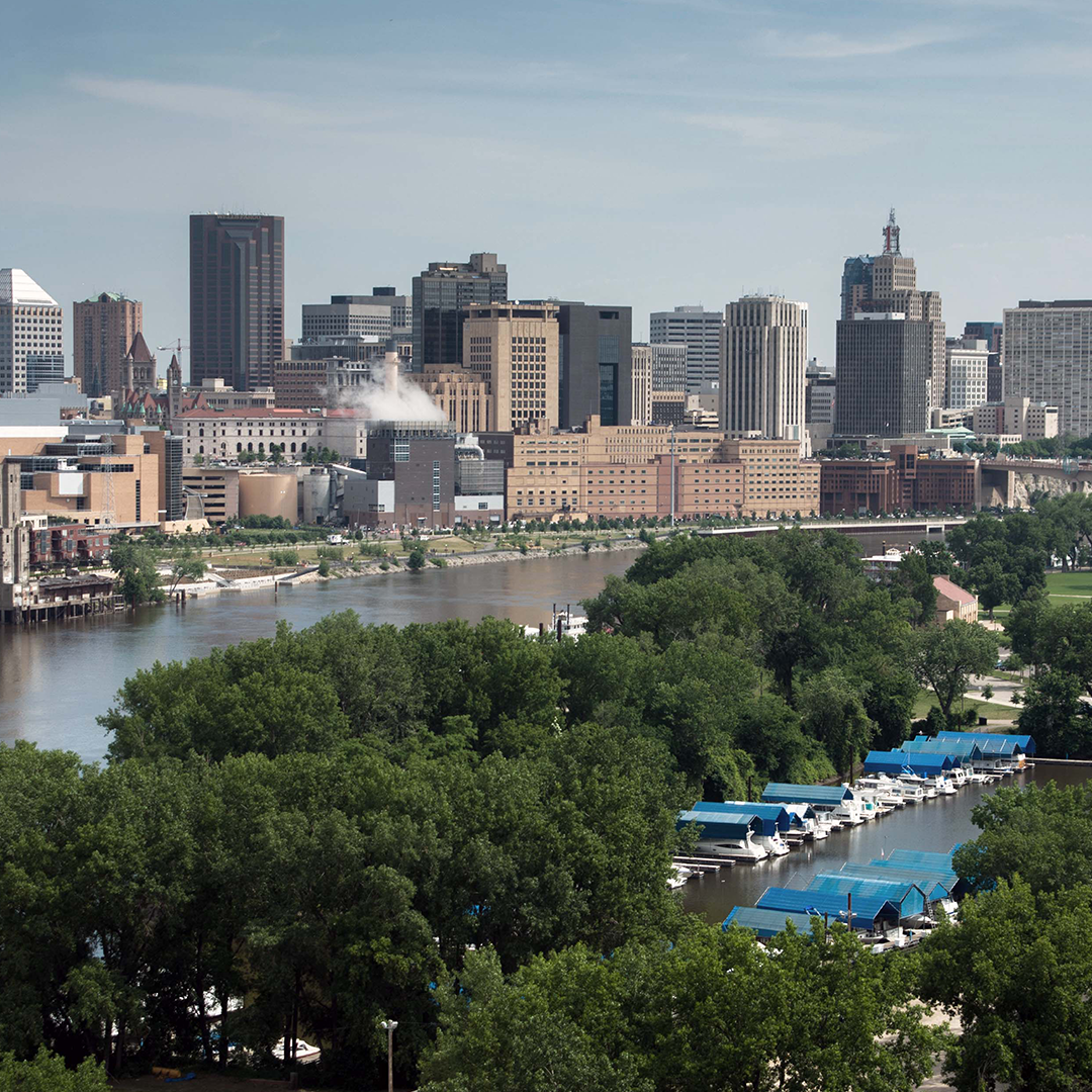 Aerial view of Minneapolis