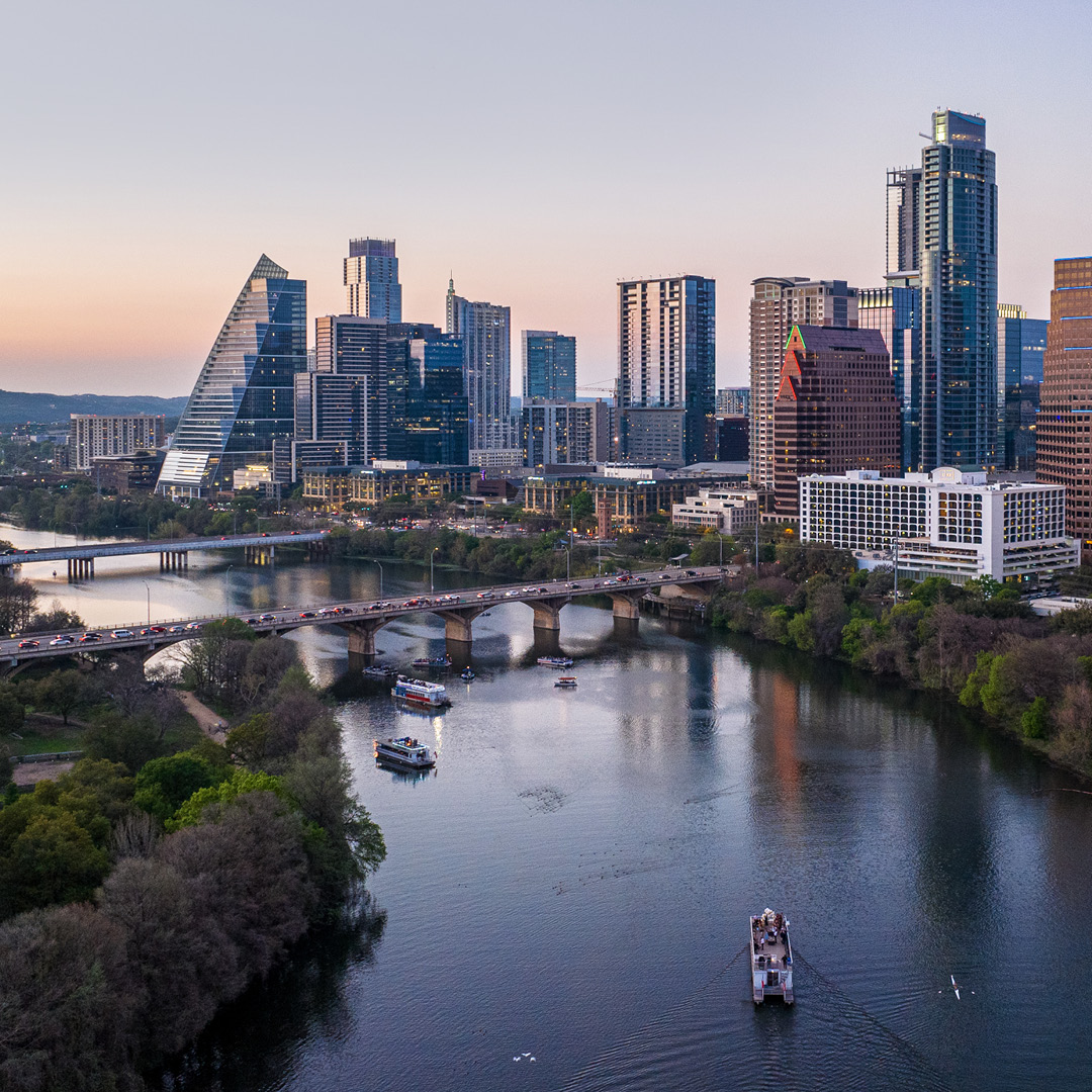 Aerial view of Austin Texas