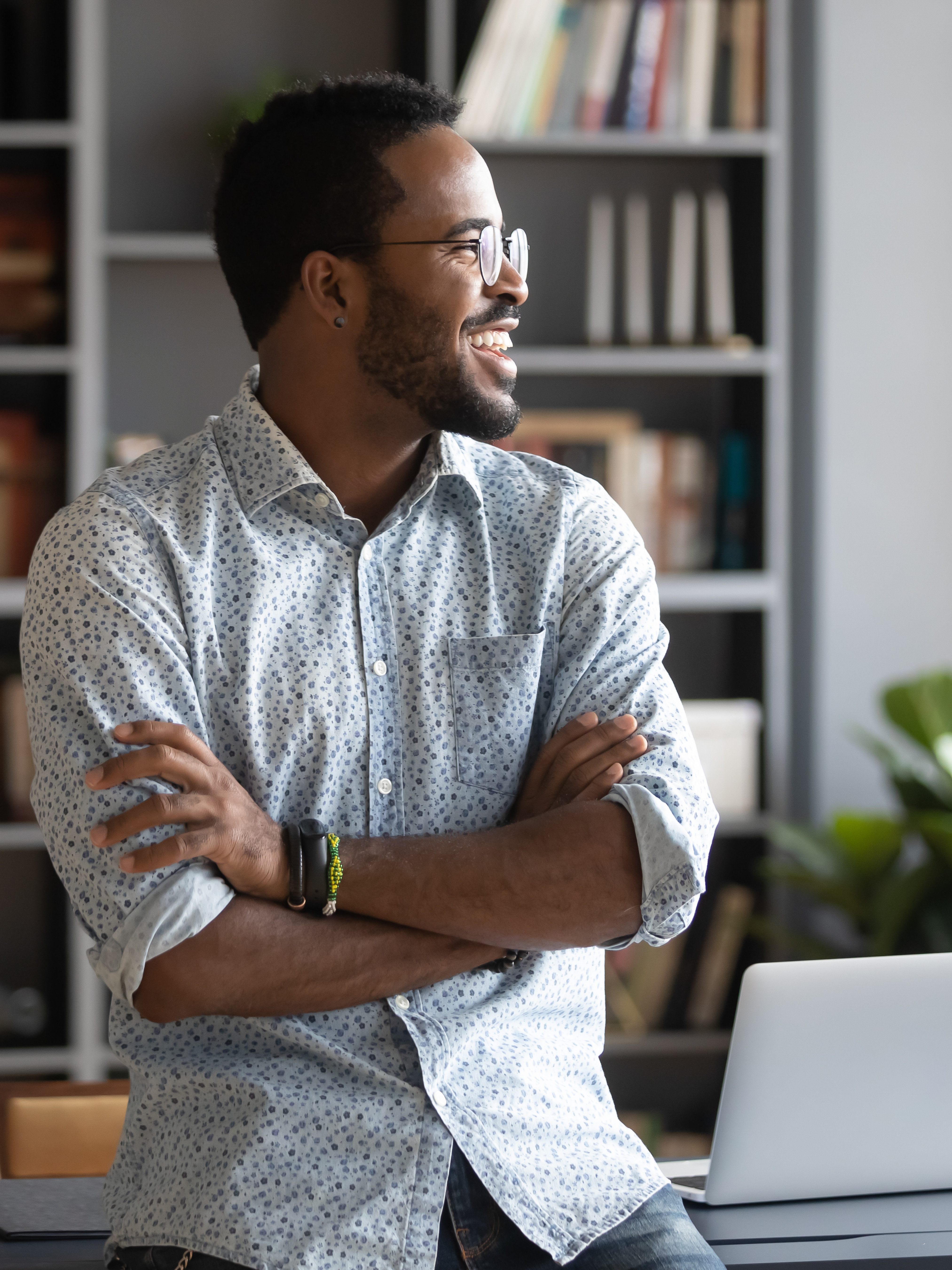 Man smiling