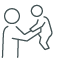 Icon of person holding a child