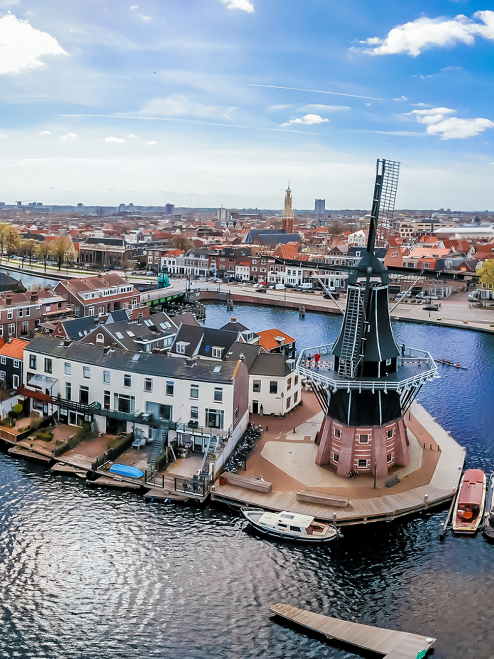 Wind mills in a city centre