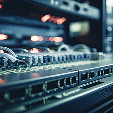 Image of computer network ports