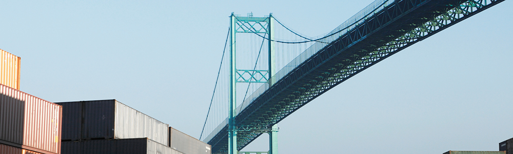 Bridge over port
