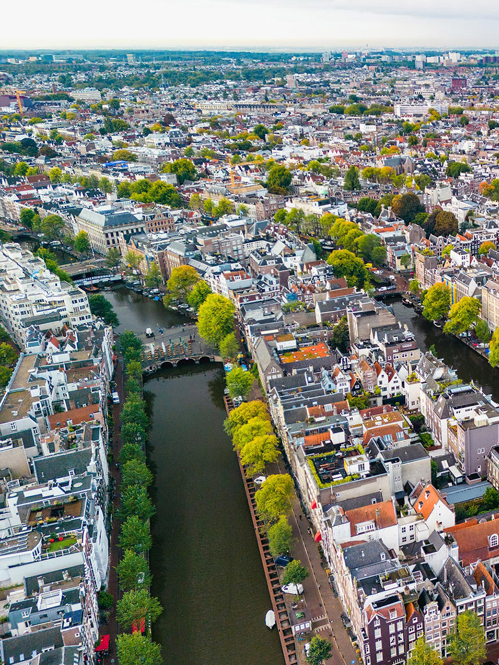 Aerial view of Amsterdam