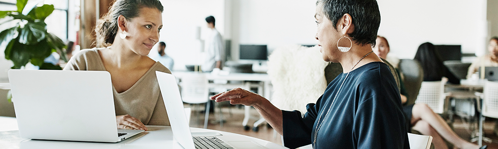 Image of women working at a desk