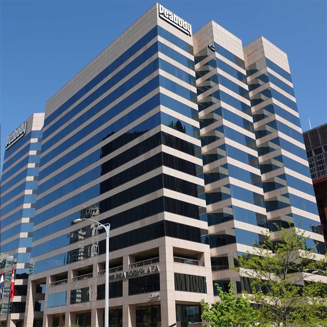 Peabody Plaza on a sunny day