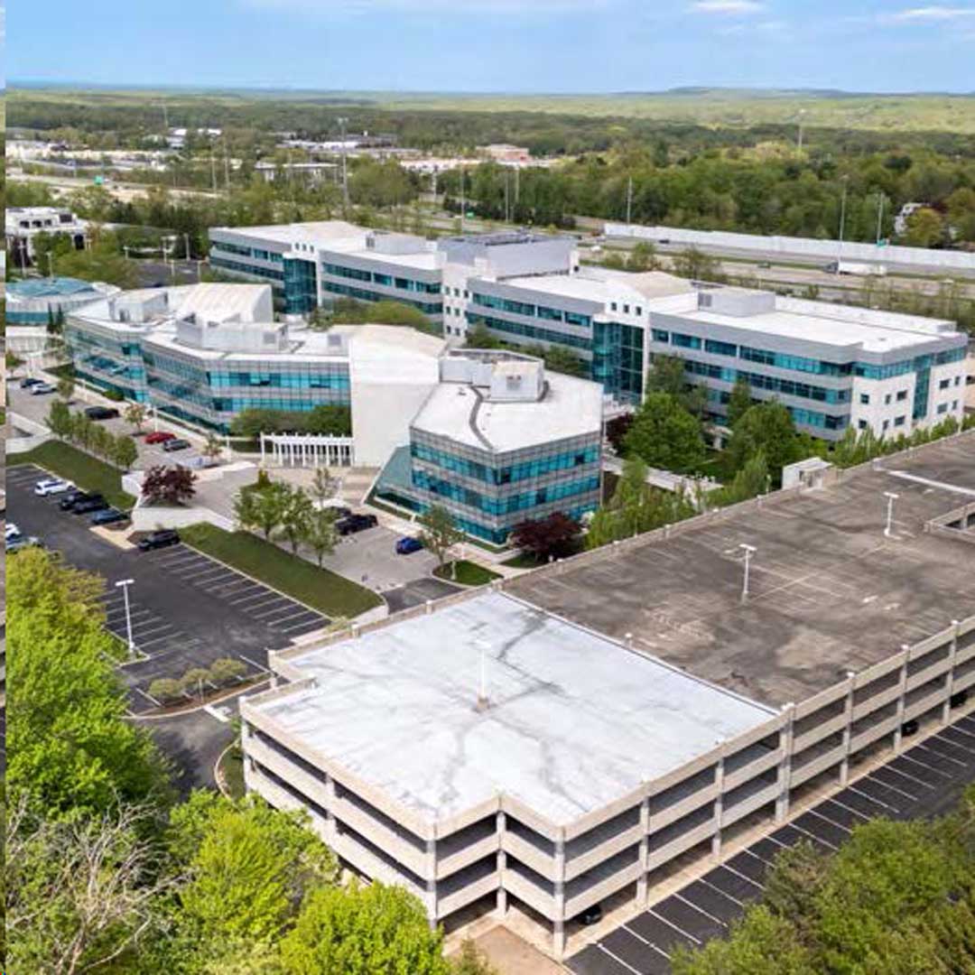 An office campus on a sunny day