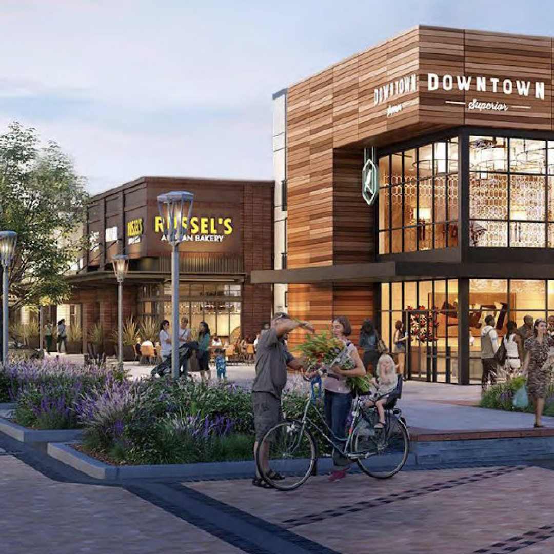 Rendering of retail space at The Villages at Terrace Greene