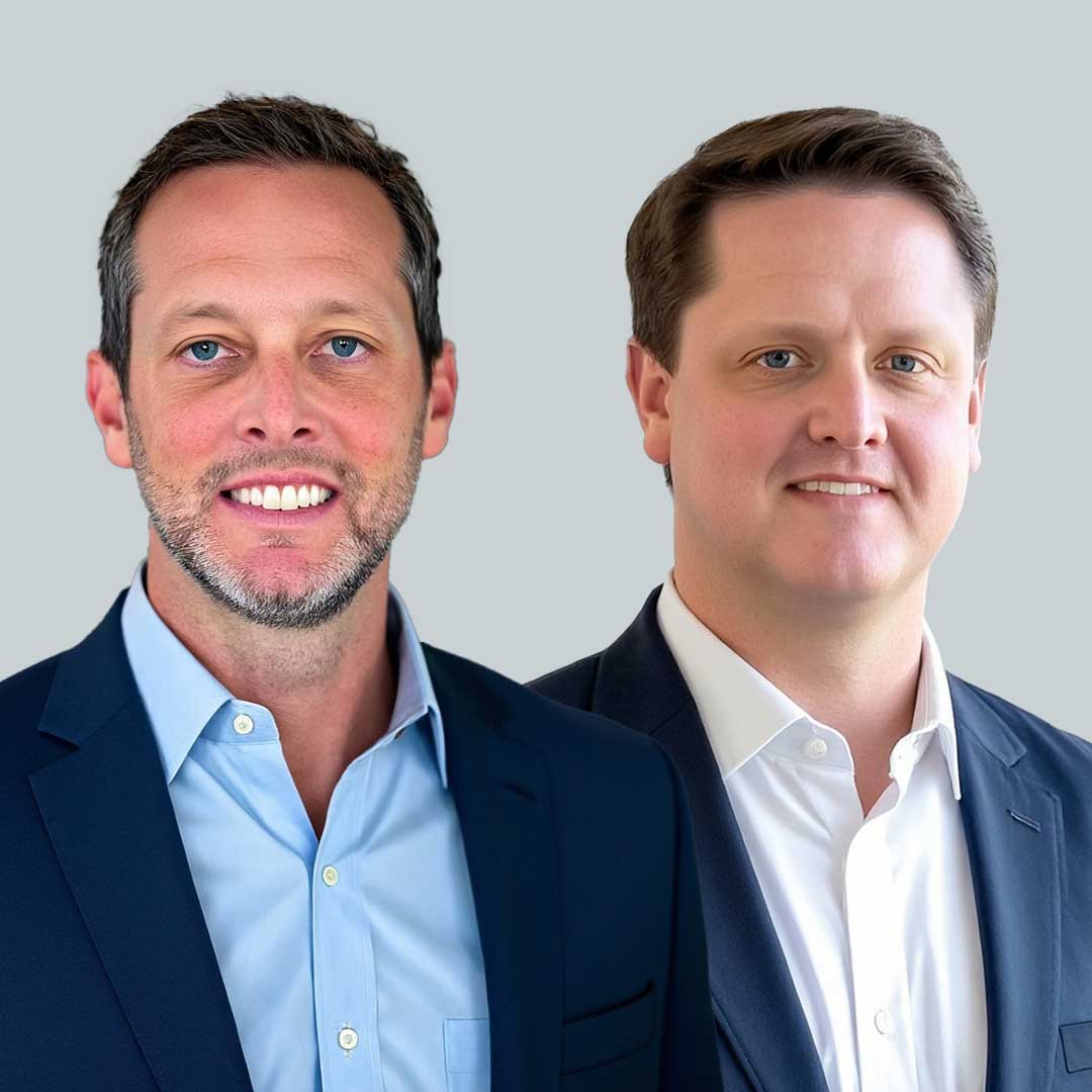 Headshots of two brokers