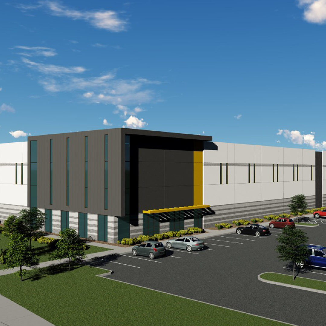 Rendering of industrial development in Denver, Colorado, that broke ground in January 2025