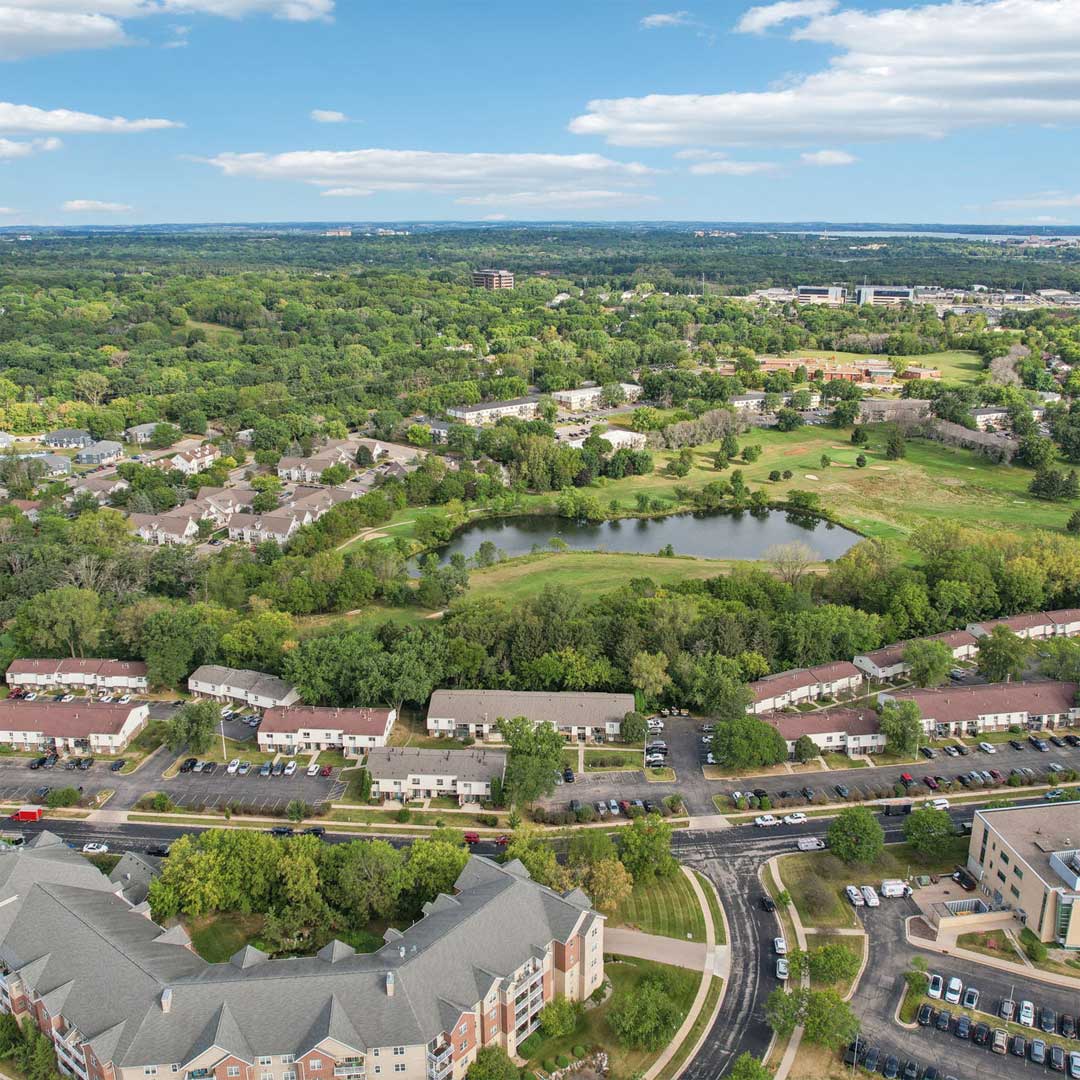 The Fairways apartment building on a sunny day