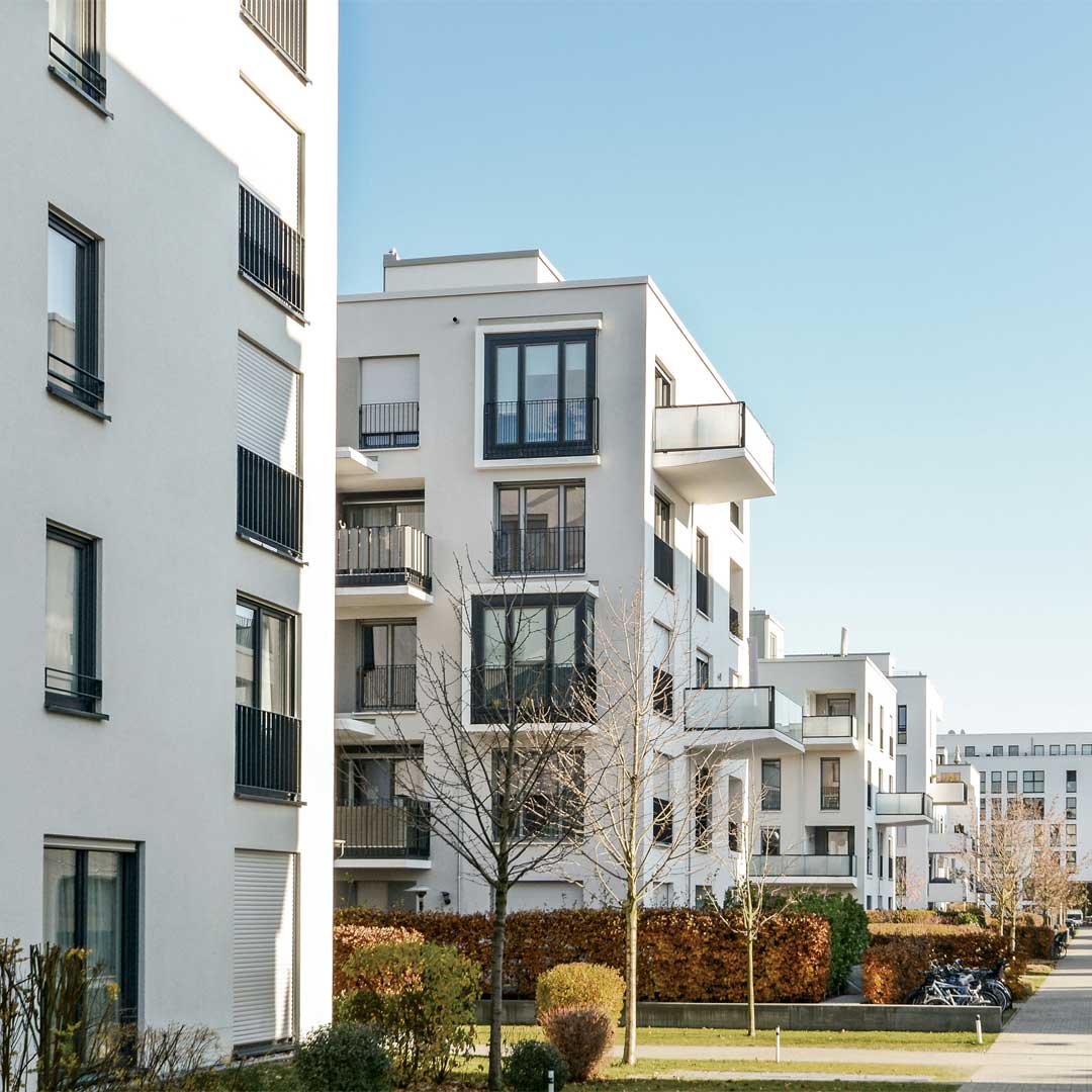 Exterior of multifamily building