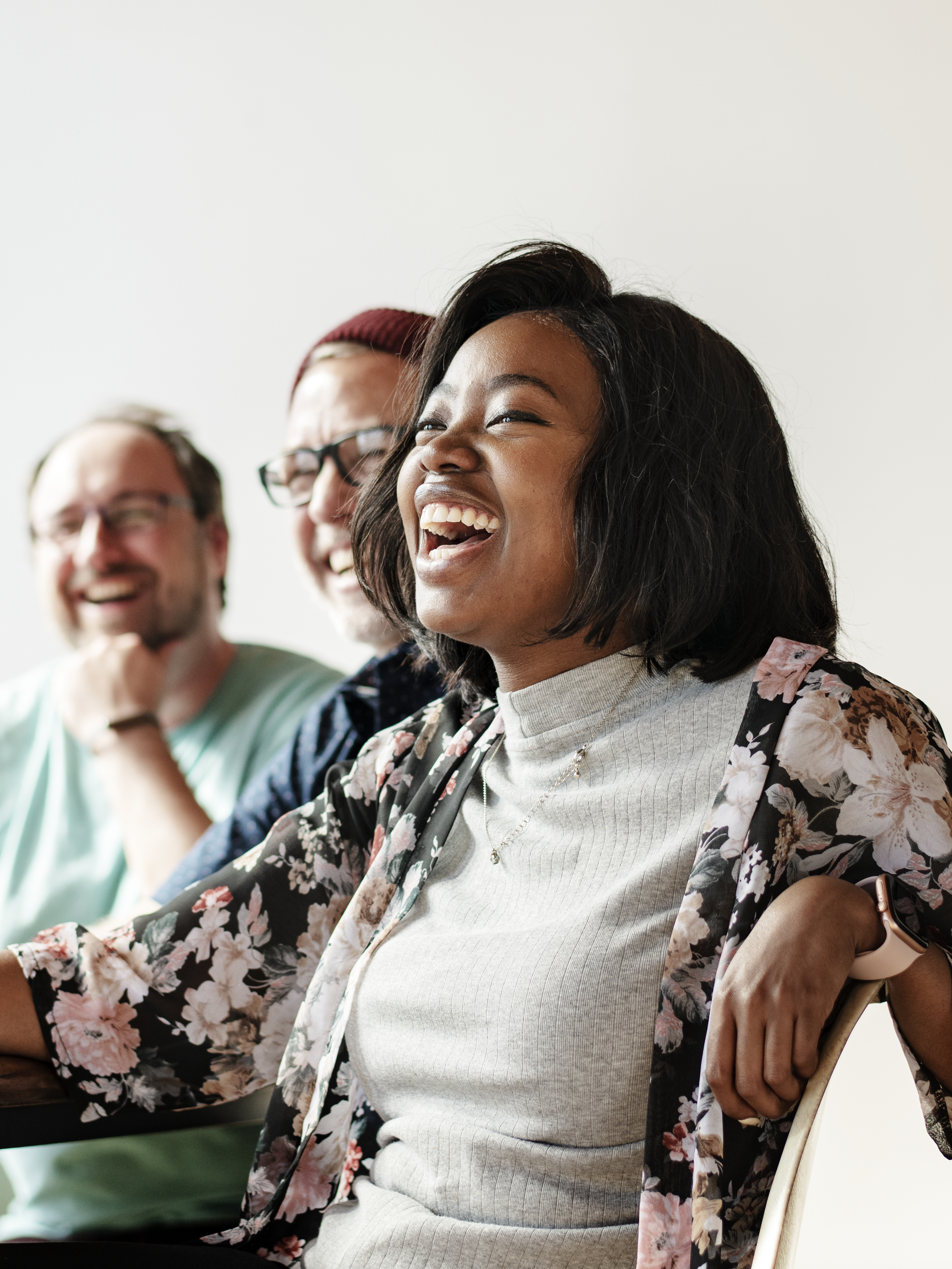 people laughing