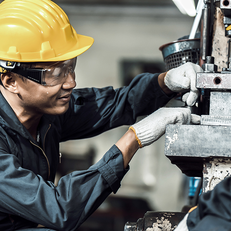 Person working