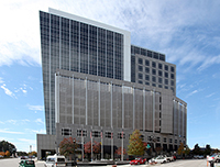 Exterior of the CAPTRUST headquarters totaling 105,000 SF in Raleigh, NC.