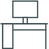 Icon of computer desk